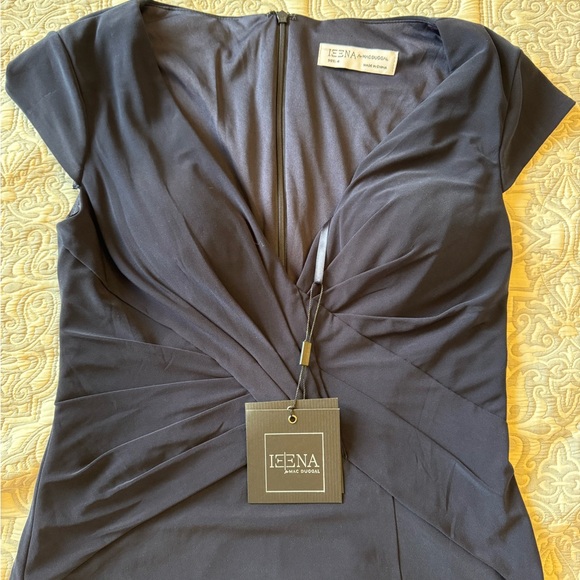 NWT MAC DUGGAI 26504 NAV V-NECK RUCHED JERSEY GOWN - Picture 7 of 9